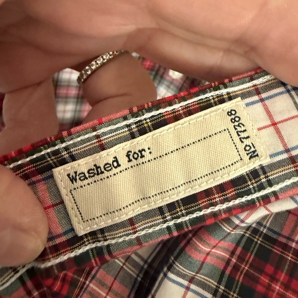 J. Crew Red and White Casual Button Down Shirt - Picture 3 of 4